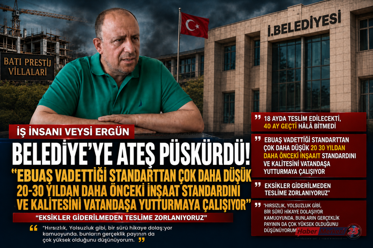 İş İnsanı Veysi ERGÜN: Belediye Başkanı ve şirket yetkilileri gözlerinde siyah gözlük lacivert takım elbise kendine Polat ALEMDAR süsü veriyor