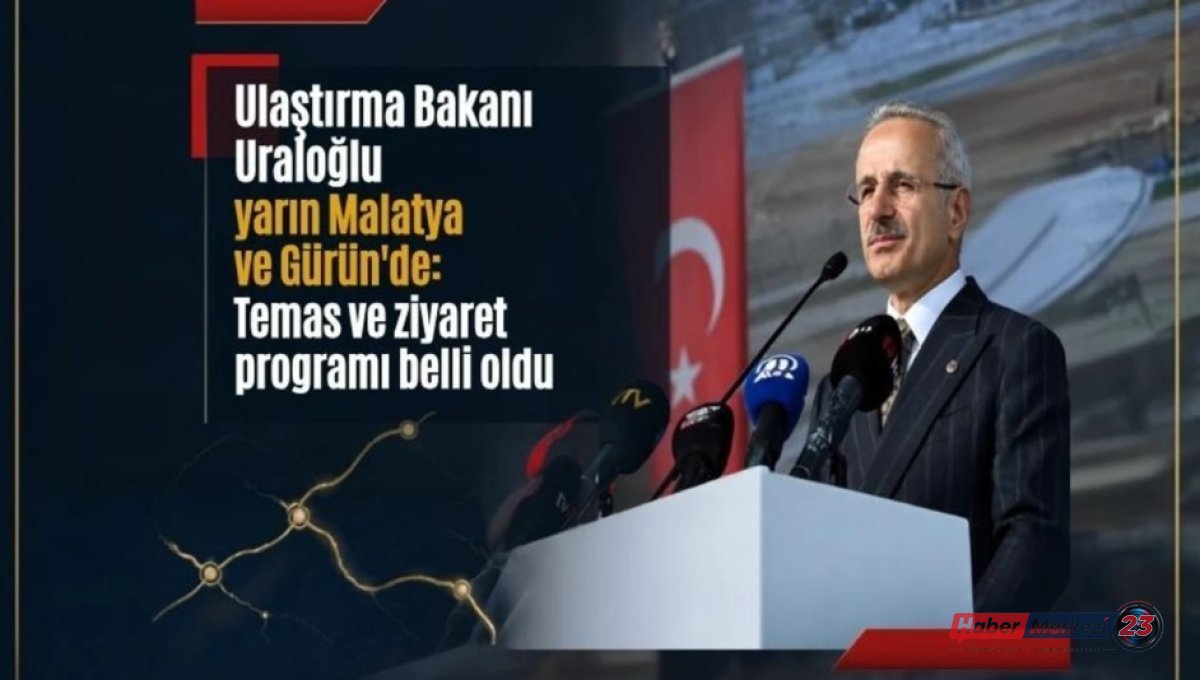 Ulaştırma ve Altyapı Bakanı Abdulkadir Uraloğlu, yarın (9 Eylül Çarşamba) Malatya ve Sivas’ın Gürün ilçesinde bir dizi ziyaret ve programa katılacak.